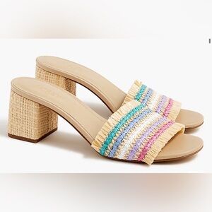 NWT J Crew Woven Mule Heel